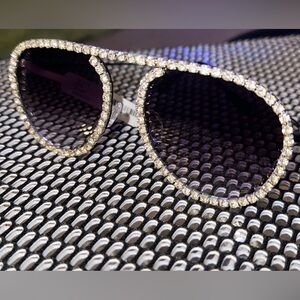 Rhinestone-Embellished Sunglasses